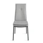 2 gestoffeerde stoelen in kleurrijke stof met metalen frame - Fabrizio Viadurini