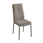 2 gestoffeerde stoelen in kleurrijke stof met metalen frame - Fabrizio Viadurini