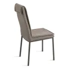 2 gestoffeerde stoelen in kleurrijke stof met metalen frame - Fabrizio Viadurini