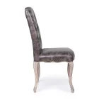 2 Eetkamerstoelen met gestoffeerde en gestoffeerde zitting Homemotion - Mania Viadurini