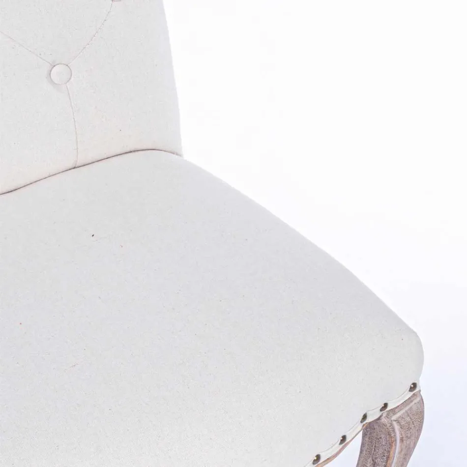 2 Eetkamerstoelen met gestoffeerde en gestoffeerde zitting Homemotion - Mania Viadurini