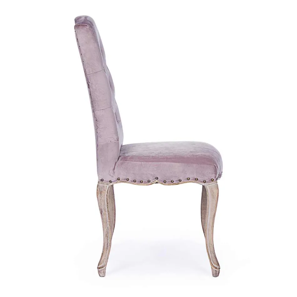 2 Eetkamerstoelen met gestoffeerde en gestoffeerde zitting Homemotion - Mania Viadurini