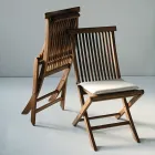 Opvouwbare teak houten tuinstoelen Viadurini