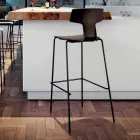 2 stapelbare barkrukken van metaal en polypropyleen gemaakt in Italië - Arlette Viadurini