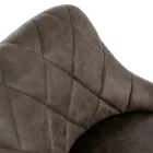 2 krukken met gasveer, zitting van microvezel en metalen structuur - Abbey Viadurini