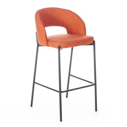 2 binnenkrukken met stoffen zitting en rugleuning en metalen poten - strand Viadurini