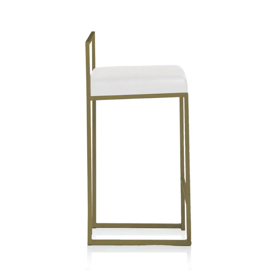 2 woonkamerkrukken met zitting van synthetisch leer - Afnio Viadurini