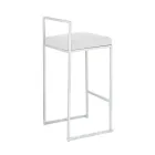 2 woonkamerkrukken met zitting van synthetisch leer - Afnio Viadurini