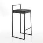 2 woonkamerkrukken met zitting van synthetisch leer - Afnio Viadurini