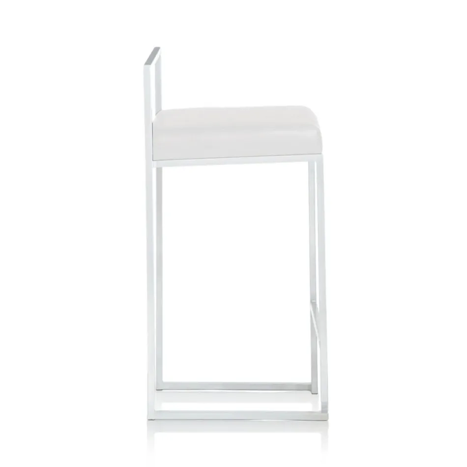 2 woonkamerkrukken met zitting van synthetisch leer - Afnio Viadurini