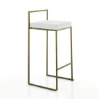 2 woonkamerkrukken met zitting van synthetisch leer - Afnio Viadurini