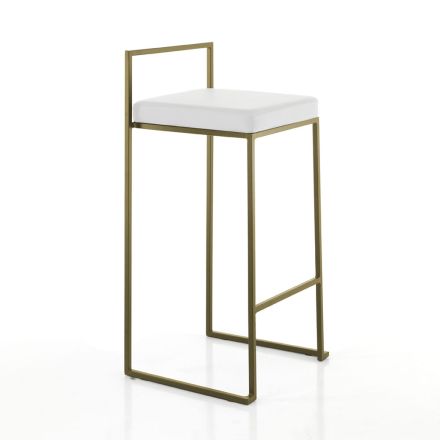 2 woonkamerkrukken met zitting van synthetisch leer - Afnio Viadurini