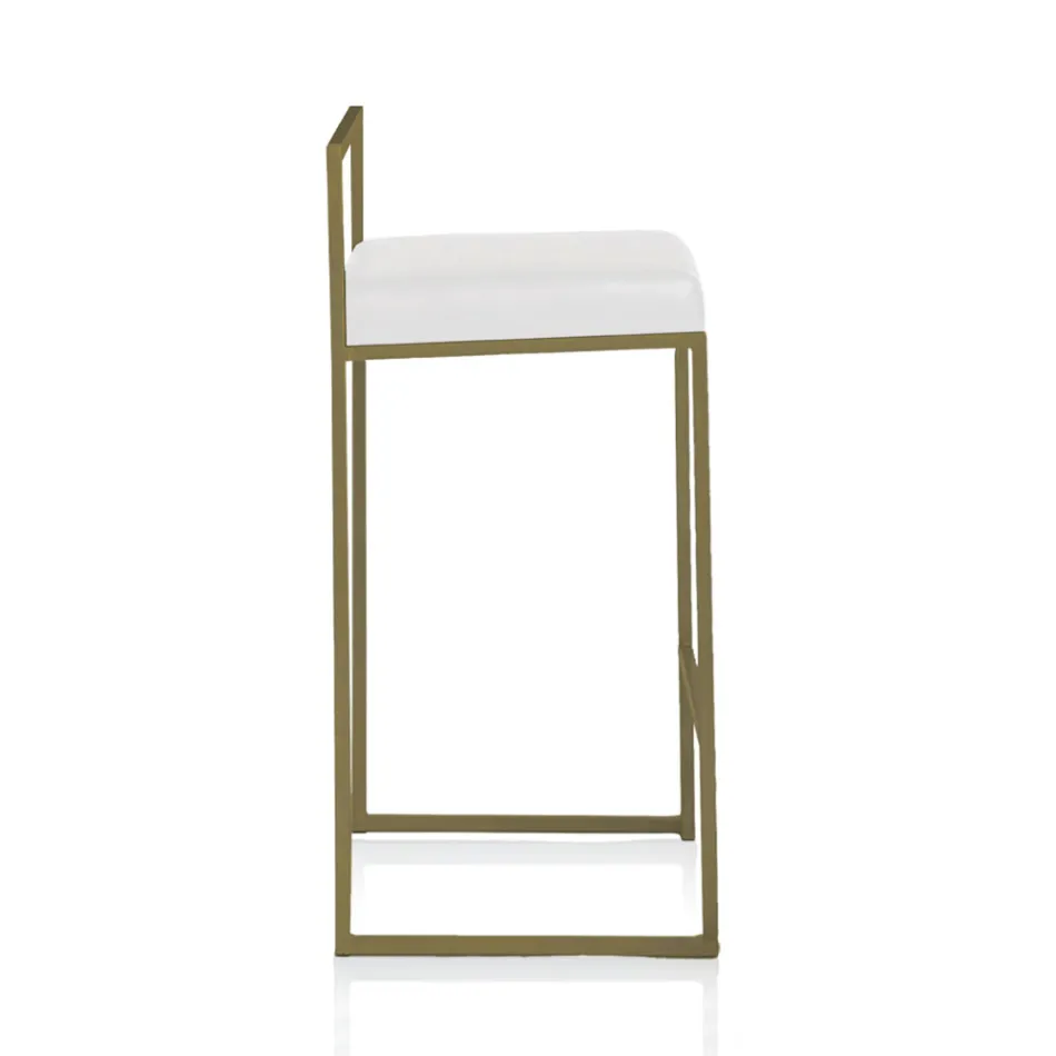 2 woonkamerkrukken met zitting van synthetisch leer - Afnio Viadurini