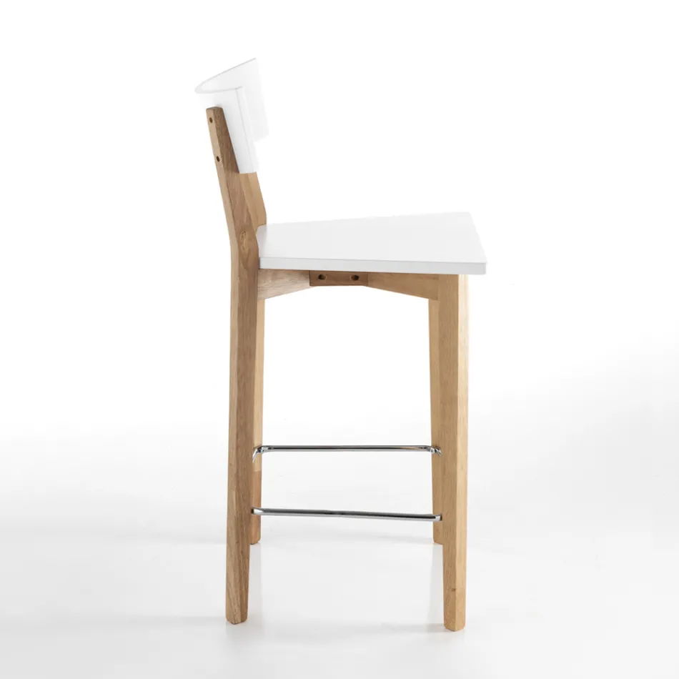 2 woonkamerkrukken van massief hout - zilver Viadurini