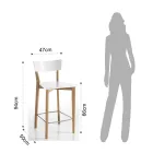 2 woonkamerkrukken van massief hout - zilver Viadurini