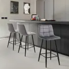 2 woonkamerkrukken van stof en metaal - koper Viadurini