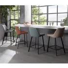 2 woonkamerkrukken gemaakt met stoffen zitting en metalen poten - Negroni Viadurini