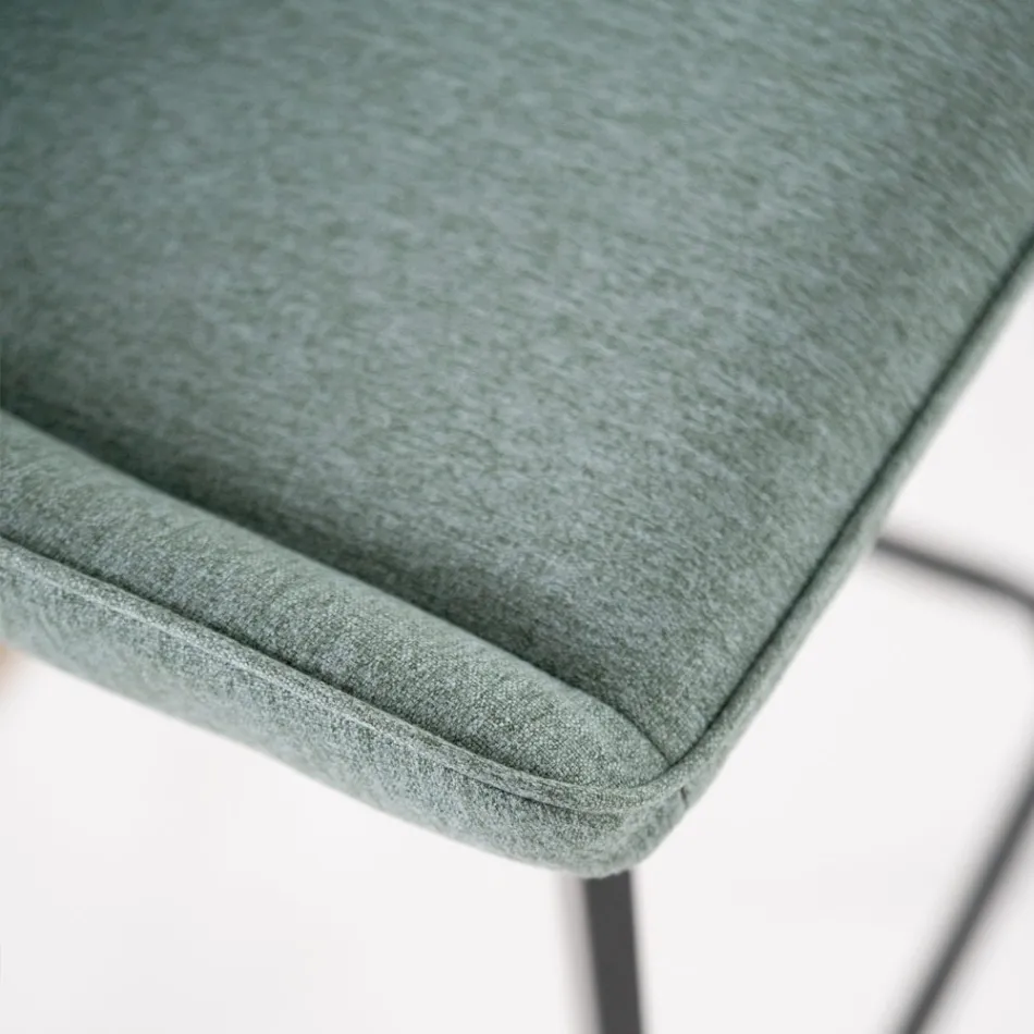 2 woonkamerkrukken gemaakt met stoffen zitting en metalen poten - Negroni Viadurini