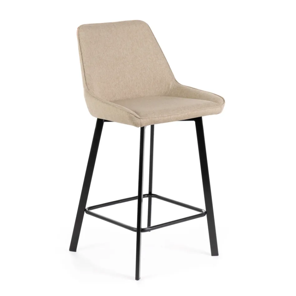 2 woonkamerkrukken gemaakt met stoffen zitting en metalen poten - Negroni Viadurini