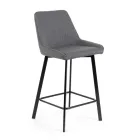 2 woonkamerkrukken gemaakt met stoffen zitting en metalen poten - Negroni Viadurini