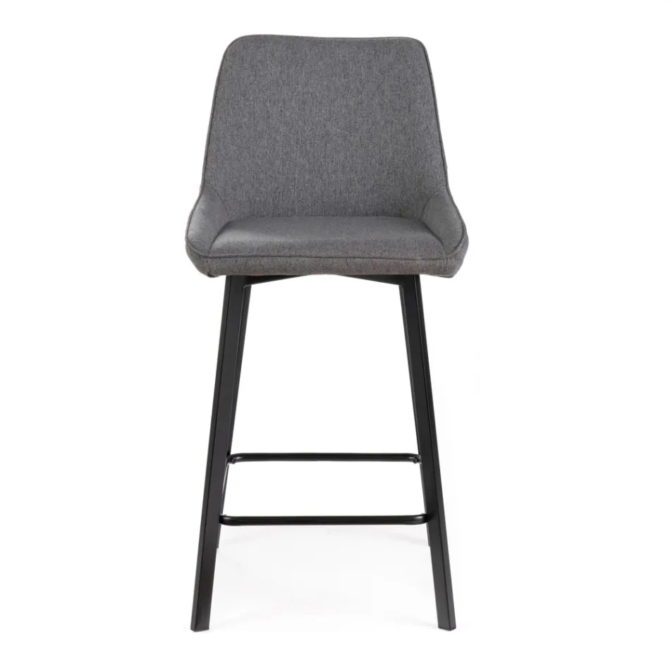 2 woonkamerkrukken gemaakt met stoffen zitting en metalen poten - Negroni Viadurini