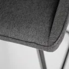 2 woonkamerkrukken gemaakt met stoffen zitting en metalen poten - Negroni Viadurini