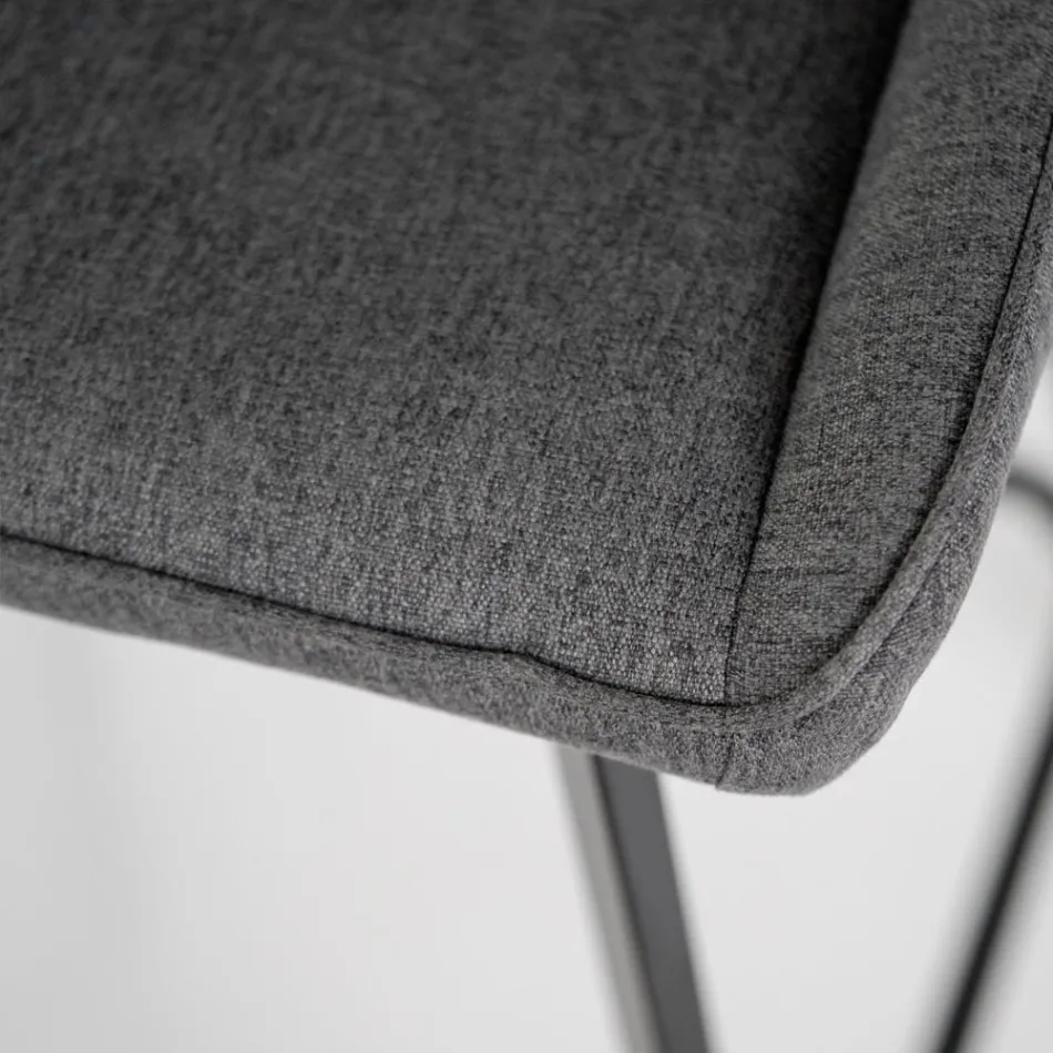 2 woonkamerkrukken gemaakt met stoffen zitting en metalen poten - Negroni Viadurini