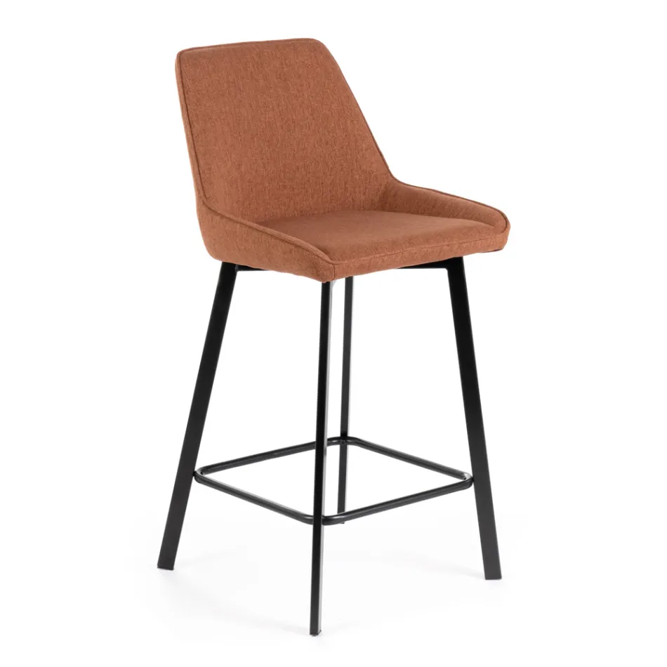 2 woonkamerkrukken gemaakt met stoffen zitting en metalen poten - Negroni Viadurini