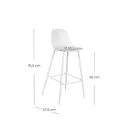 2 krukken gemaakt van polypropyleen en metalen structuur met voetsteun - Engel Viadurini