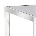 2 tafels modern design in roestvrij staal met glasplaat Bubbi Viadurini
