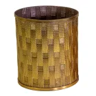 2 Salontafels van Goud Metaal met Spiegelblad - Cliff Viadurini