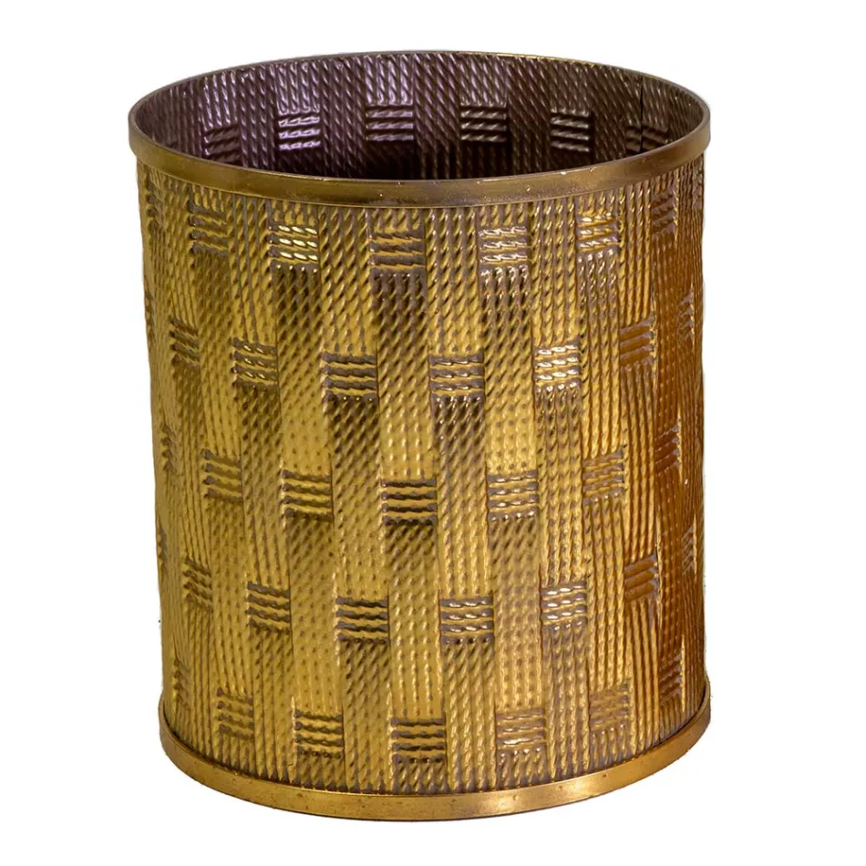 2 Salontafels van Goud Metaal met Spiegelblad - Cliff Viadurini