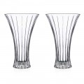 2 Design Decoratie Vazen in Transparant Eco Kristal Decorated Luxe - Senzatempo