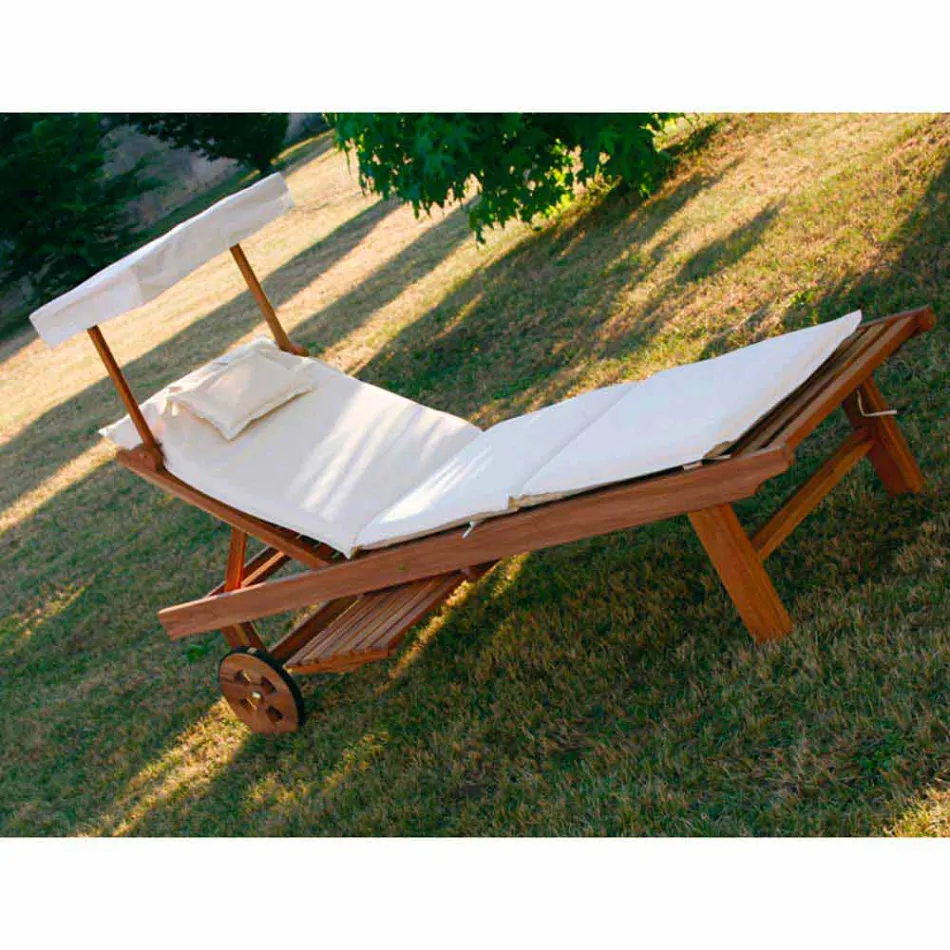 Real Teak verstelbaar bed Viadurini