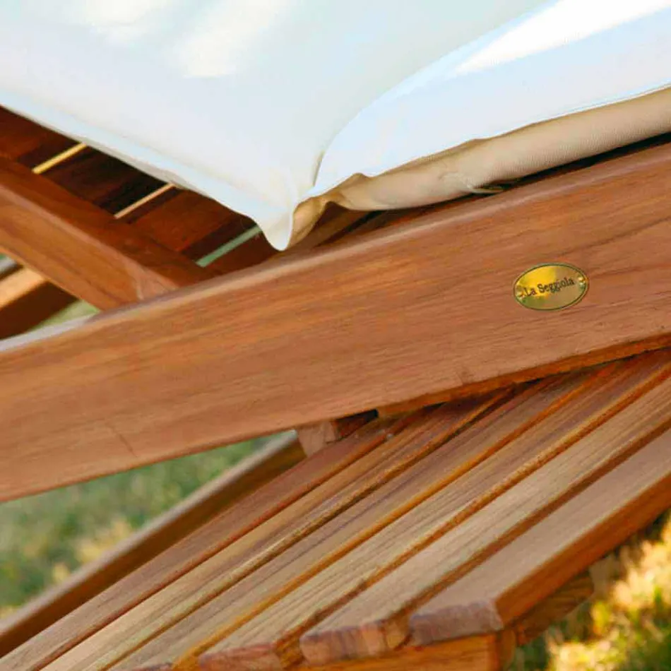 Real Teak verstelbaar bed Viadurini