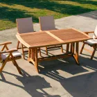 Uitschuifbare tafel Amalfi Real Teak Viadurini