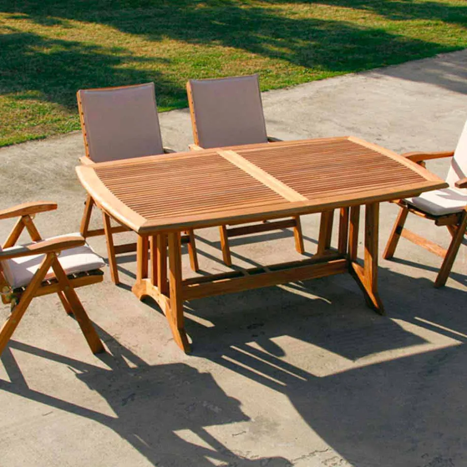 Uitschuifbare tafel Amalfi Real Teak Viadurini
