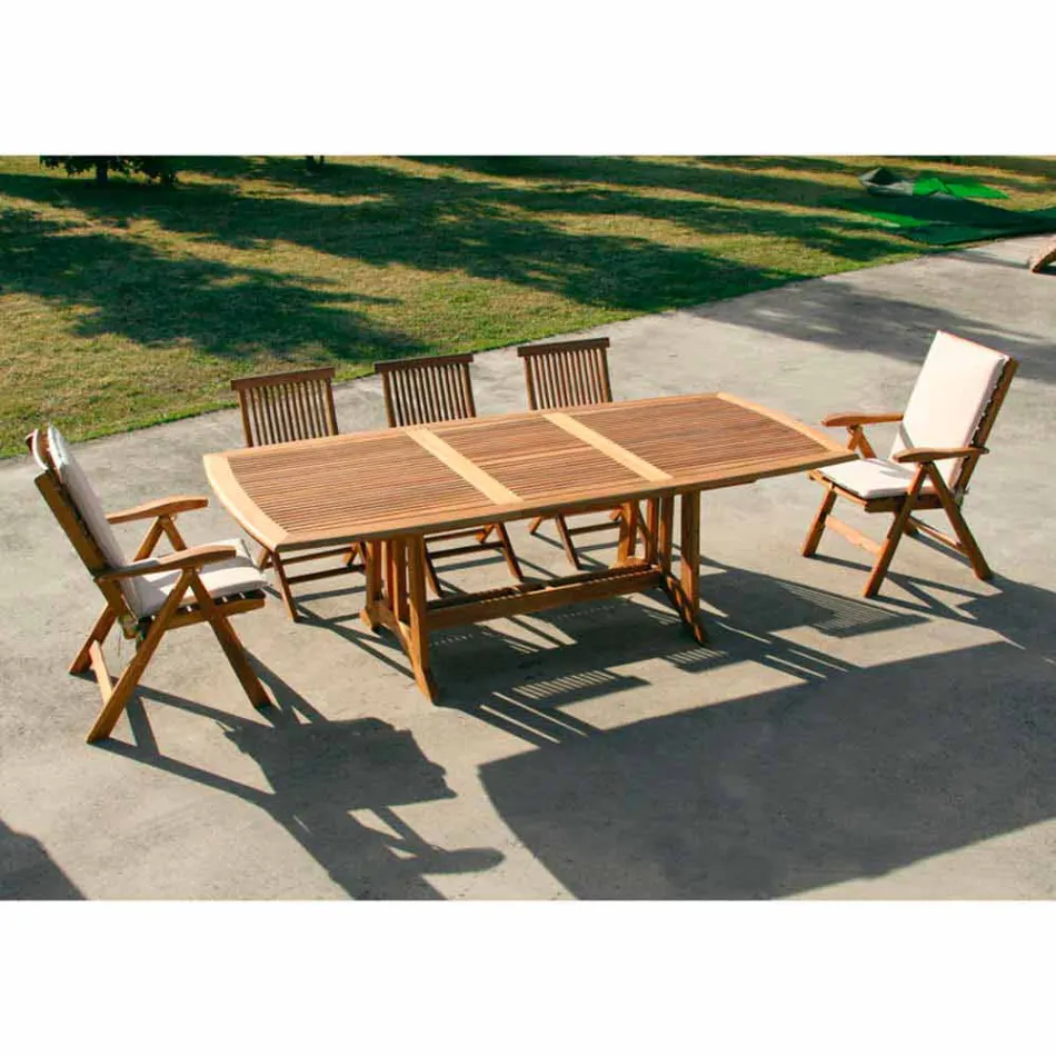 Uitschuifbare tafel Amalfi Real Teak Viadurini