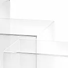 3 transparante stapelbare tafels Amalia design, gemaakt in Italië Viadurini