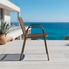 4 traditionele metalen tuinstoelen met armleuningen, gemaakt in Italië - Edris Viadurini