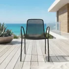 4 traditionele metalen tuinstoelen met armleuningen, gemaakt in Italië - Edris Viadurini