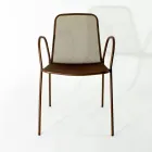 4 traditionele metalen tuinstoelen met armleuningen, gemaakt in Italië - Edris Viadurini