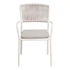 4 stapelbare tuinstoelen van aluminium en touw - Lunaris Viadurini