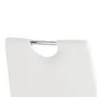 4 stoelen volledig bekleed met wit synthetisch leer - Tulio Viadurini