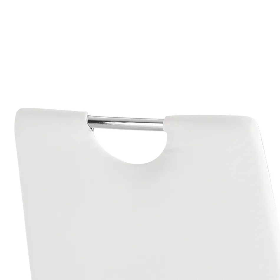 4 stoelen volledig bekleed met wit synthetisch leer - Tulio Viadurini