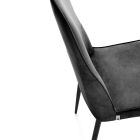 4 stoelen met kunstleren zitting en metalen poten - Tariq Viadurini