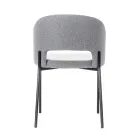 4 stoelen met stoffen zitting van verschillende afwerkingen en metaal - Provence Viadurini