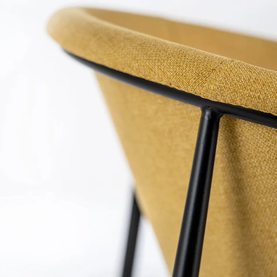 4 stoelen met stoffen zitting verkrijgbaar in verschillende afwerkingen - Toscane Viadurini