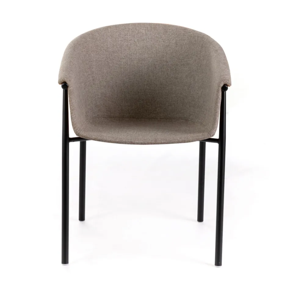 4 stoelen met stoffen zitting verkrijgbaar in verschillende afwerkingen - Toscane Viadurini