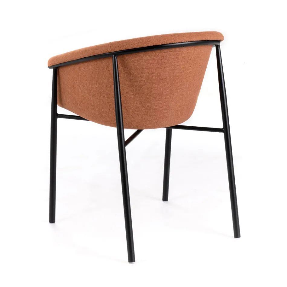 4 stoelen met stoffen zitting verkrijgbaar in verschillende afwerkingen - Toscane Viadurini